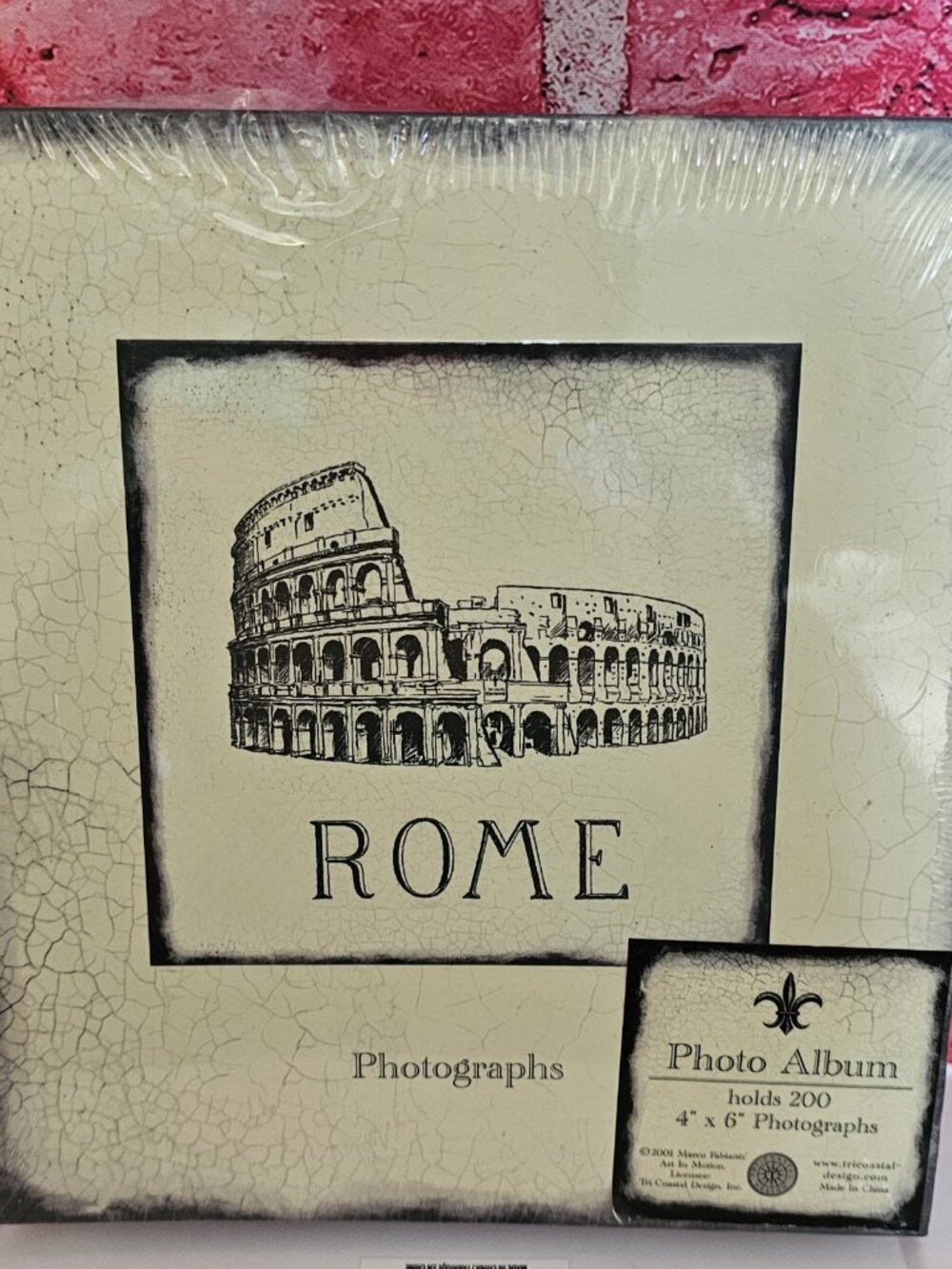 Vintage Marco Fabiano Rome Photo Picture Postcard Album Holds 200 4x6 Photos
